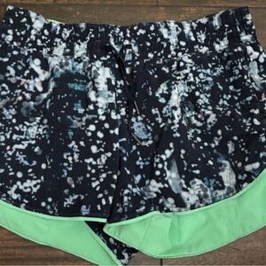 Reversible Lulu athletica Black and Green Athletic Shorts